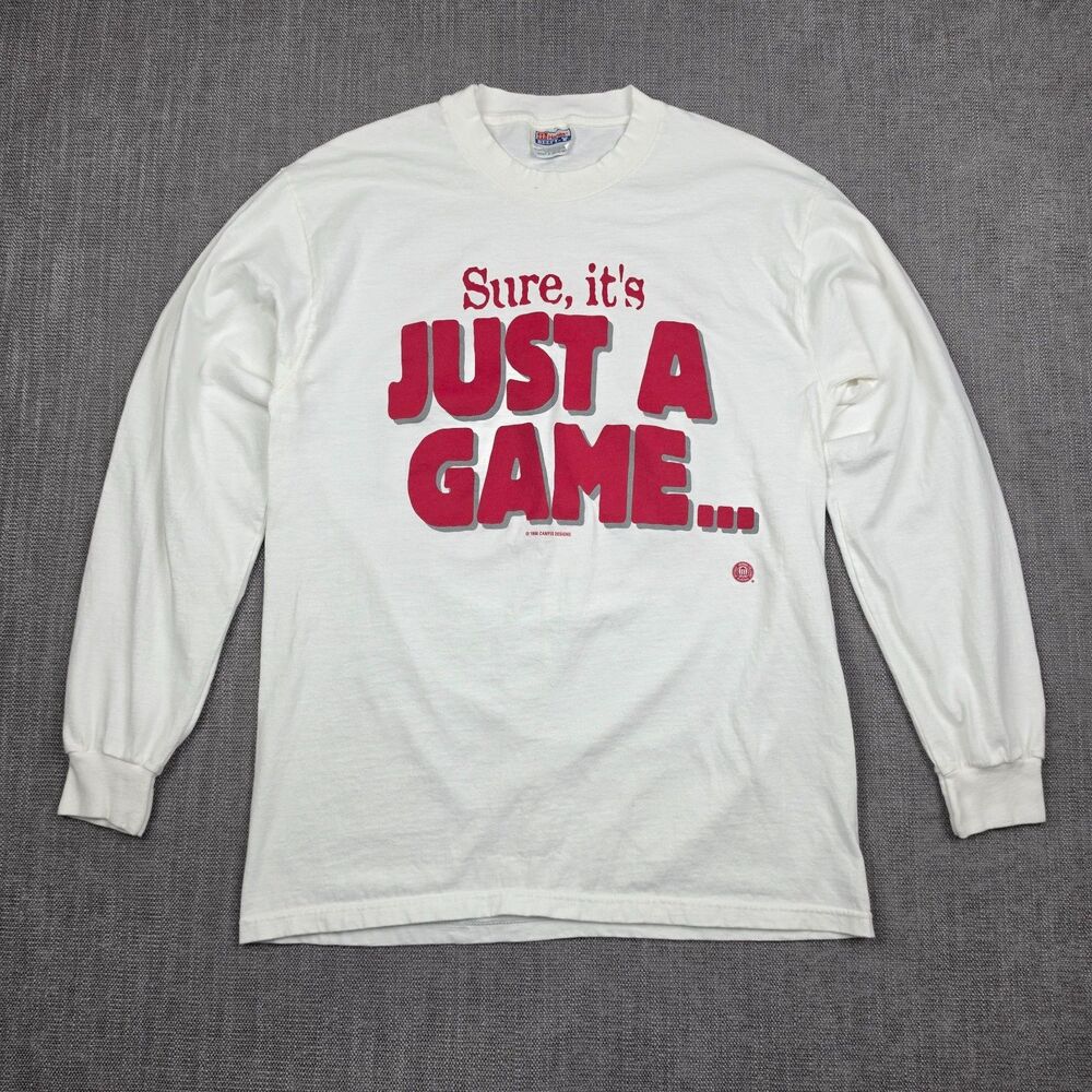 Vintage 1998 Alabama Crimson Tide Long Sleeve Shirt Adult M Hanes Beefy 90s Bama